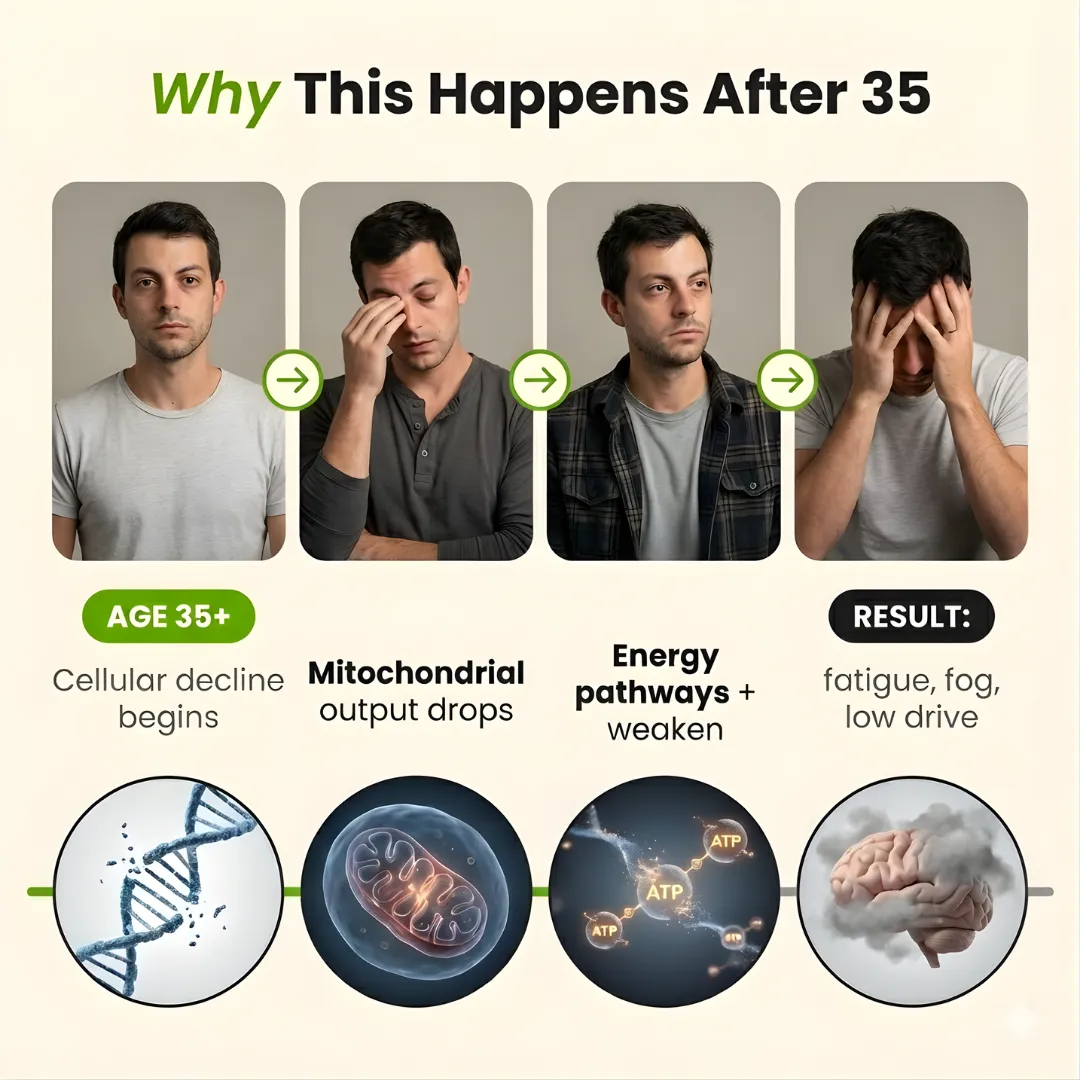 Why energy declines after 35 - Wellness Nest Shilajit explains